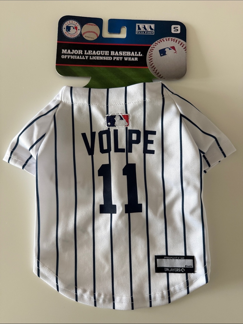 NWT MLB New York Yankees Dog Pet Jersey - VOLPE #11 - Size Small
